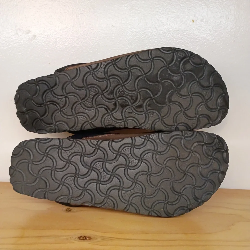 Birkenstock Boston Papillio Brown Sandals Slip On Slides Size 38 Women's 7 Mns 5 - Picture 8 of 14